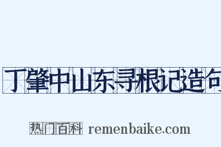 丁肇中山东寻根记造句是什么意思的图片